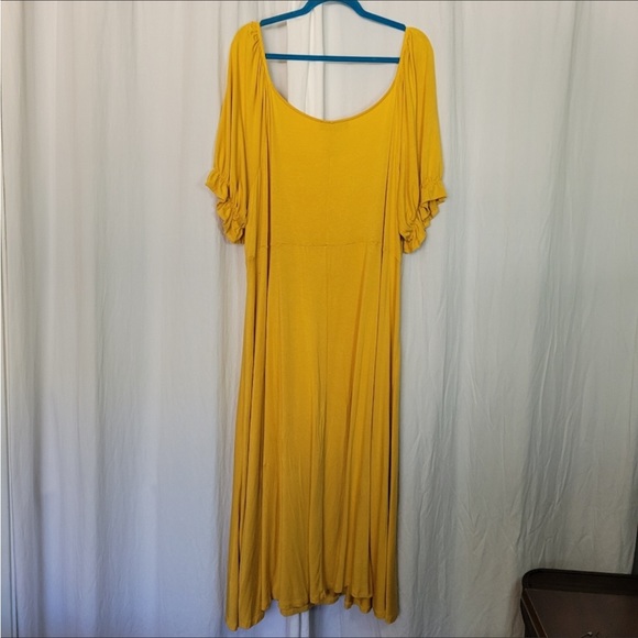 Yellow Sweetheart Neckline Dress ELOQUII - Picture 5 of 8